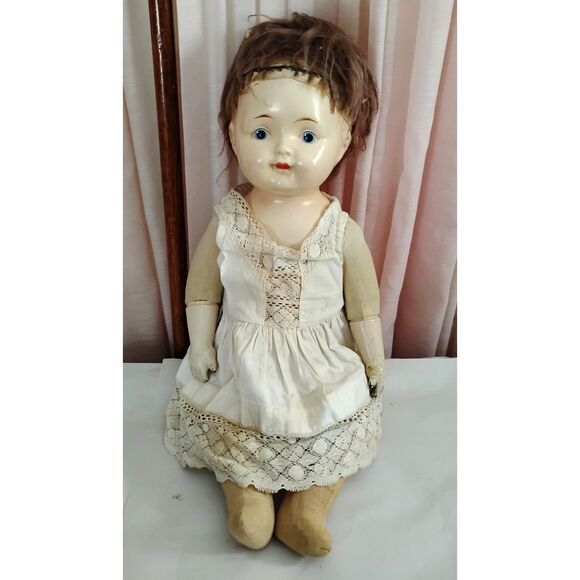 Antique 1915 Effanbee Baby Catherine Doll , 20 Inches, Composition and Cloth - Picture 3 of 7